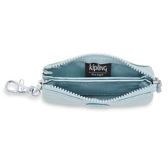 Kipling Creativity Mini Metallic Pouch Keychain Tassen Aqua | België 1116MQ